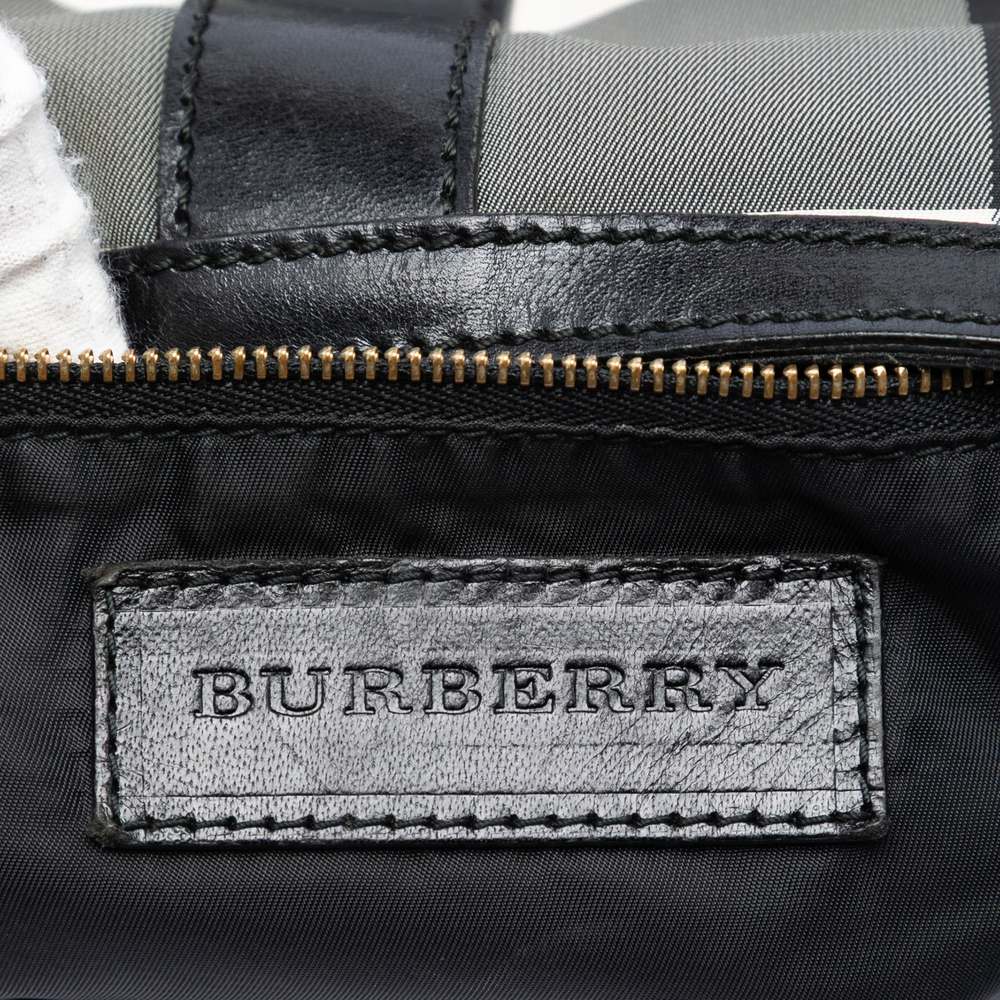 Pre-Loved Burberry Check Nylon Grafton Hobo - Picture 5 of 6